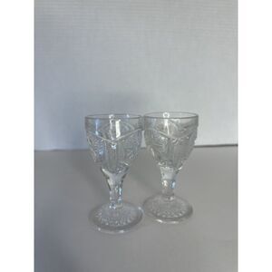 Port Glass Star‎ & File Goblet EAPG Imperial Cup Panel Star Glass Vintage